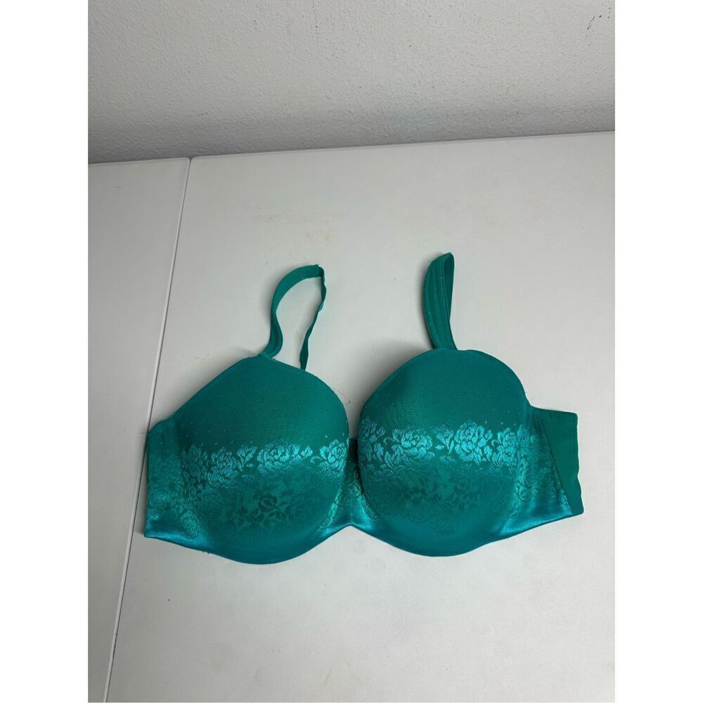 SOMA Vanishing Back FULL COVERAGE Lace front-close GREEN Ivy Size 38 DDD